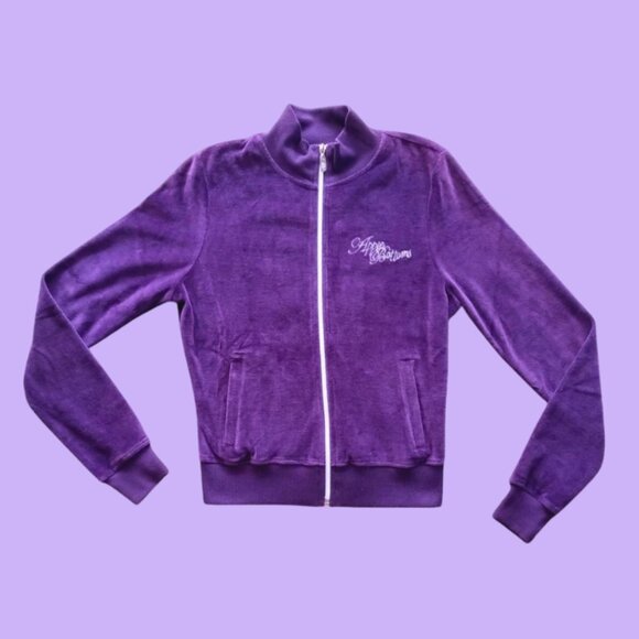 Apple Bottoms Jackets & Blazers - Apple Bottoms Velour Jacket Long Sleeve Purple Size M